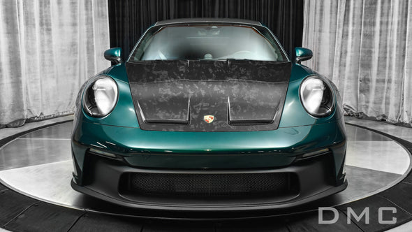 DMC Porsche 992 GT3: Carbon Fiber Front Hood : OEM Replacement Bonnet Vented in GT3 GT2 RS Style