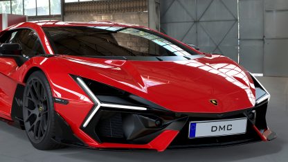 DMC Lamborghini Revuelto: Carbon Fiber Front Bumper Center Sword Spoiler Lip: Fits OEM LB744 Coupe & Spyder
