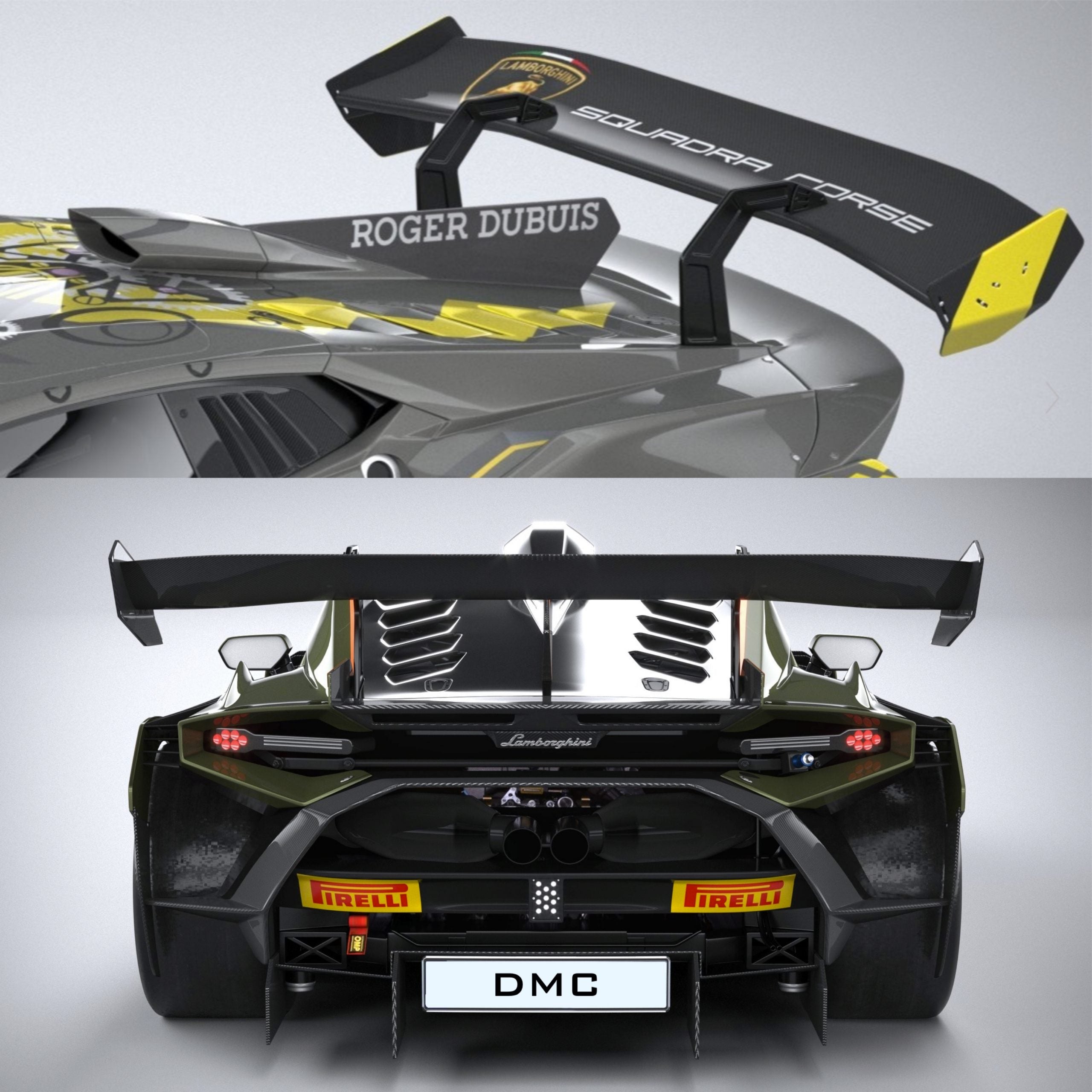 Lamborghini Huracan EVO RWD Carbon Fiber Rear Wing Spoiler Performante  Style fits the OEM LP610 LP580 Coupe & Spider - DMC