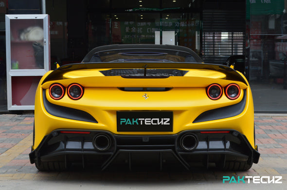 PAKTECHZ Carbon Fiber Rear Diffuser for Ferrari F8 Tributo / Spider