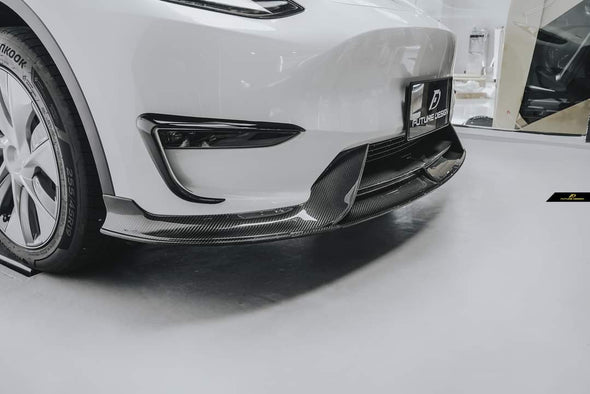 Future Design Carbon Fiber Front Lip Spoiler for Tesla Model Y