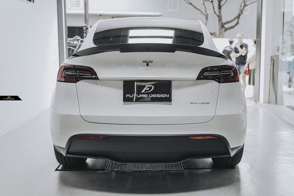 Future Design Carbon Fiber Rear Trunk Spoiler for Tesla Model Y