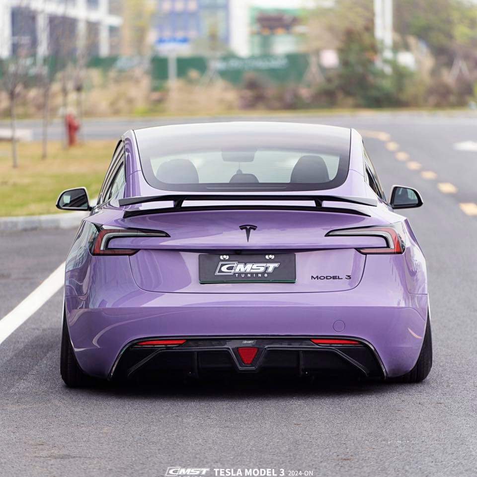 CMST Dry Carbon Fiber Rear Diffuser for Tesla Model 3 Highland 2023 ...
