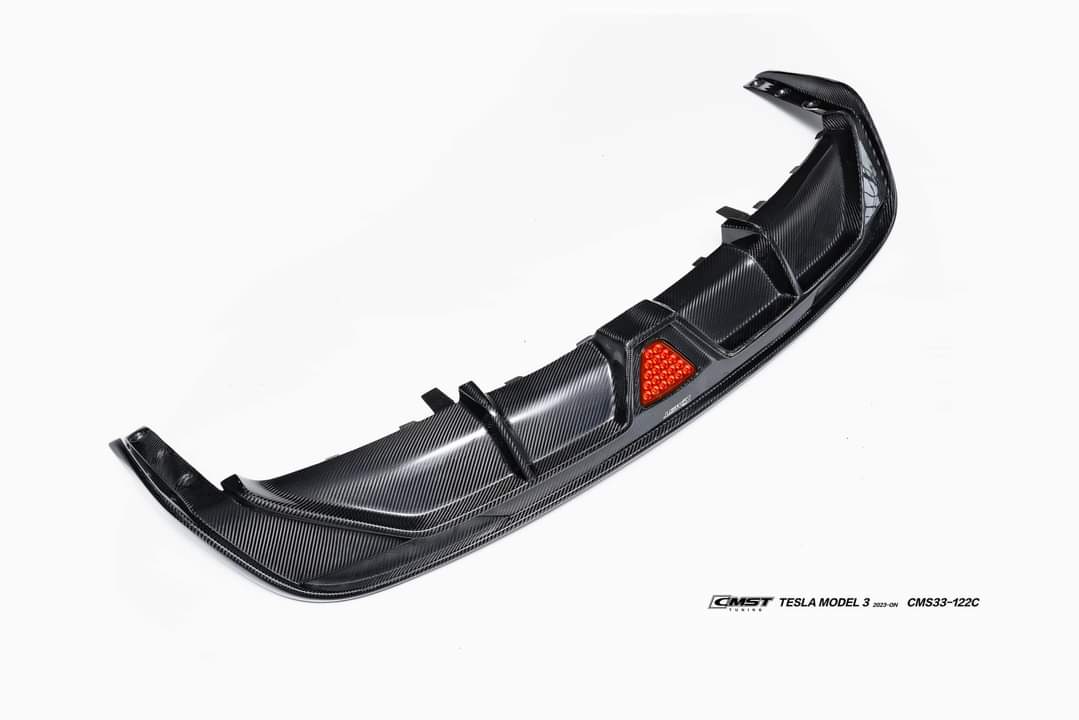 CMST Dry Carbon Fiber Rear Diffuser for Tesla Model 3 Highland 2023 ...