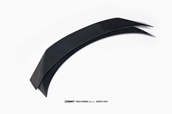 CMST Dry Carbon Fiber Rear Wing Spoiler for Tesla Model 3 Highland 2023+