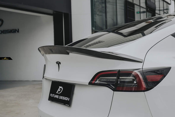 Future Design Carbon Fiber Side Skirt Splitters for Tesla Model Y