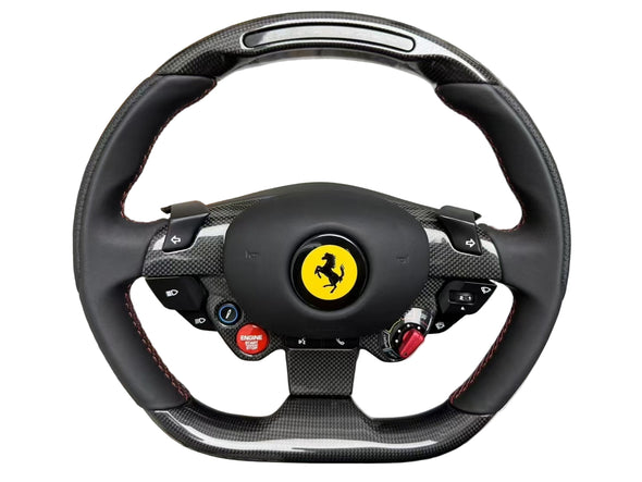 Ferrari F8 Tributo Leather Carbon Fiber LED Steering Wheel