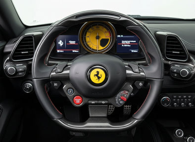 Ferrari Leather & Carbon Fiber LED Steering Wheel