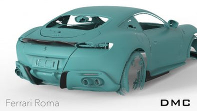DMC Ferrari Roma Forged Carbon Fiber Rear Diffuser (DMC Aero Kit) fits the OEM Body Coupe