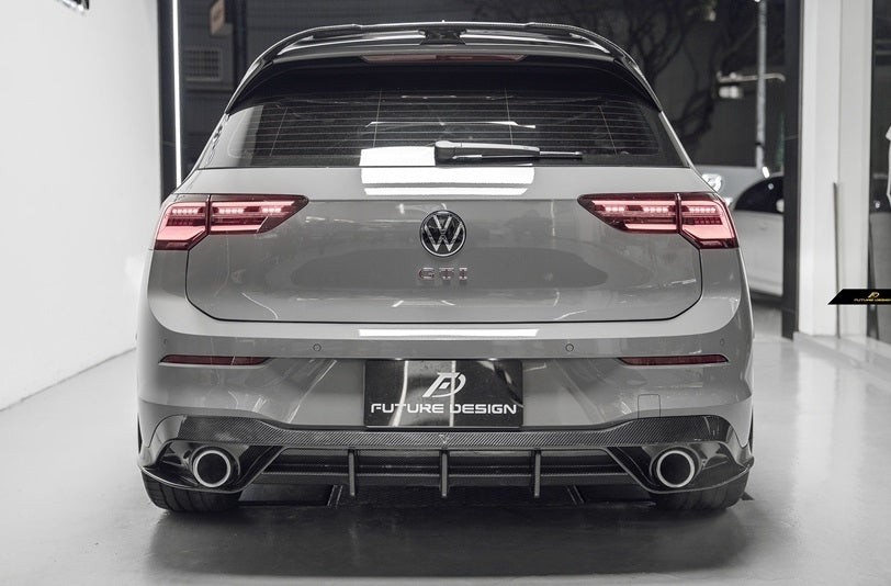 Future Design Carbon Fiber Rear Diffuser for Volkswagen Golf 8 GTI MK8 ...