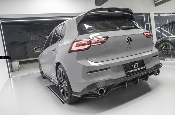 Future Design Carbon Fiber Rear Diffuser for Volkswagen Golf 8 GTI MK8 ...