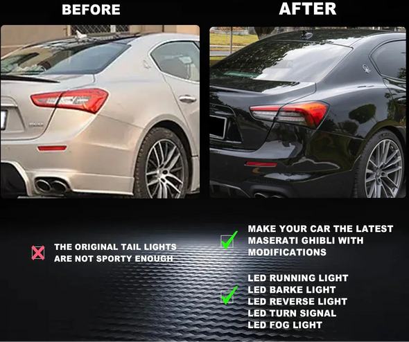 Maserati Ghibli 2014-2022 Trofeo Style LED Taillights