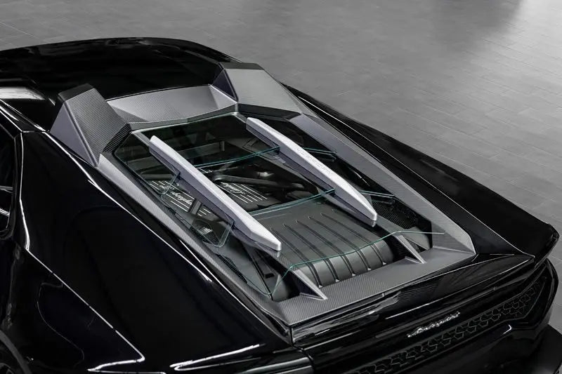 Capristo Glass Engine Bonnet in Carbon for Lamborghini Huracan Coupe