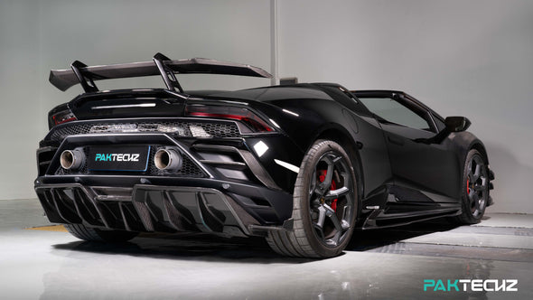PAKTECHZ Carbon Fiber Rear Wing Spoiler for Lamborghini Huracan LP580 LP610 EVO