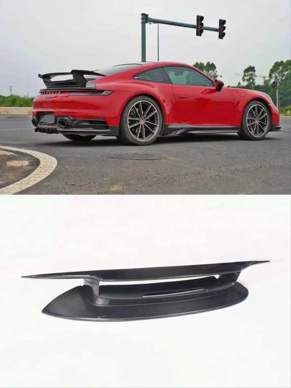 Sport Design Style Carbon Fiber Rear Wing Spoiler for the Porsche 911 992 Carrera & Cabriolet