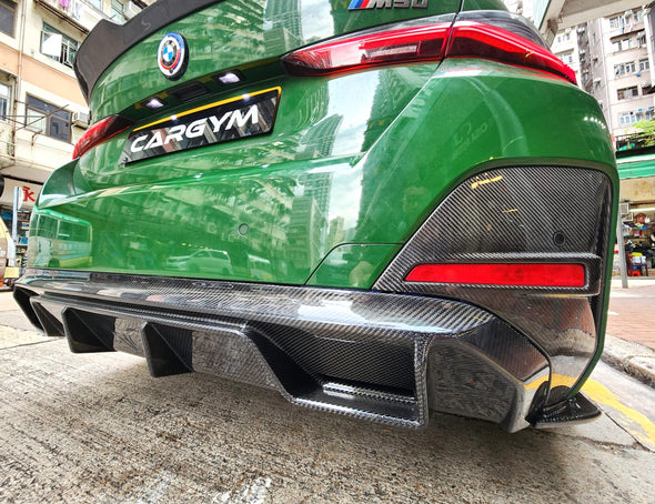 BMW i4 G46 2022+ Carbon Fiber Rear Diffuser w/ Side Splitters by Future Design