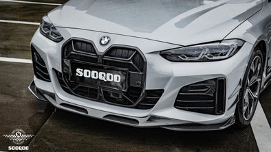 BMW i4 G26 2022+ Dry Carbon Fiber Front Lip Spoiler by SooQoo
