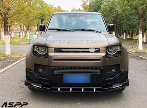 Rock Style Front Lip Spoiler w/ LED for LandRover Defender 2020+