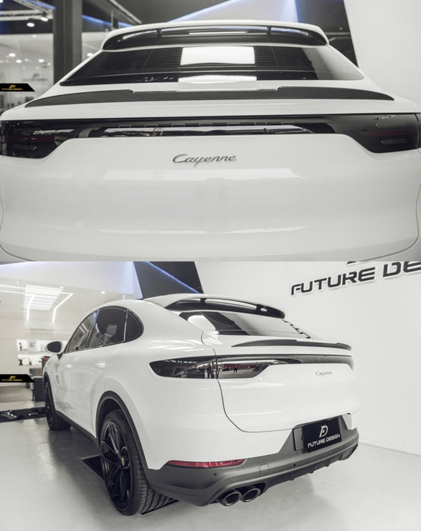 Future Design Carbon Fiber Rear Spoiler for Porsche Cayenne Coupe 2019+