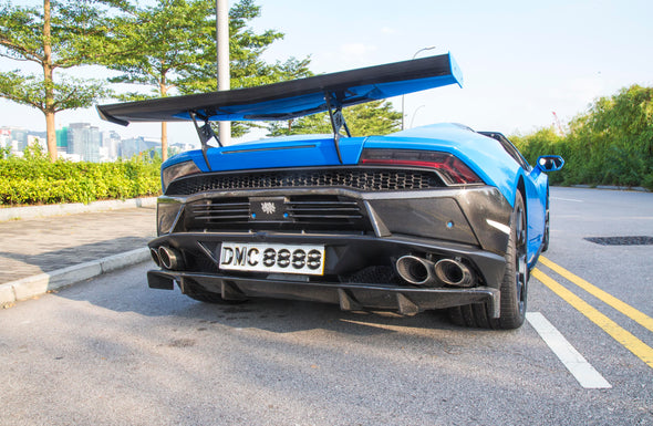 DMC Lamborghini Huracan Forged Carbon Fiber Rear Bumper Vented Edizione-GT fits the OEM Coupe & Spyder, EVO Performante, LP580 and LP610
