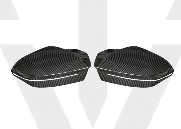 TAKD CARBON Dry Carbon Fiber Side Mirror Covers for  BMW i5 / 5-Series G60 2023+