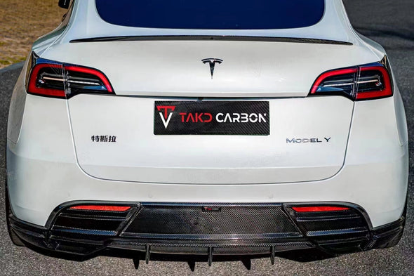 TAKD CARBON Dry Carbon Fiber Rear Diffuser for Tesla Model Y