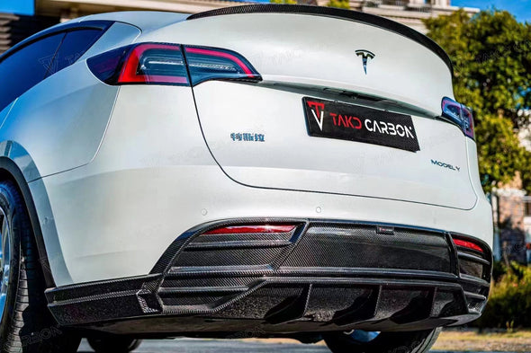 TAKD CARBON Dry Carbon Fiber Rear Lip Spoiler for Tesla Model Y