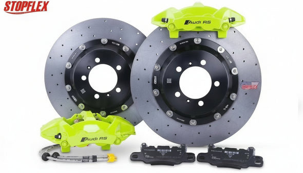 Akebono 10 POT x StopFlex Carbon Ceramic Disc Brake Kit for Audi S8 / RS7 / S7 / RS6 / S6 / RS5 / S5 / RS4 / S4