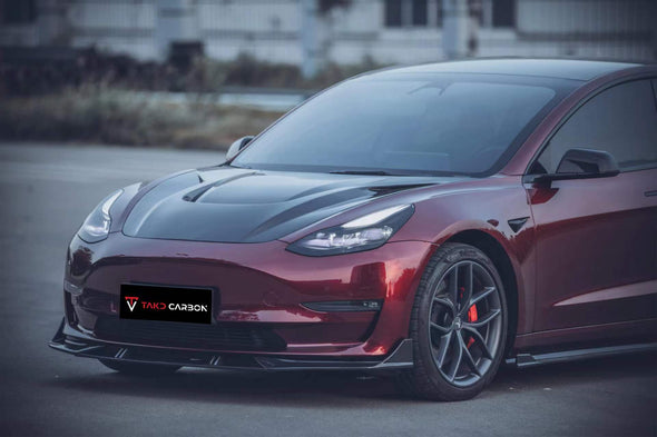 TAKD CARBON Dry Carbon Fiber Side Skirts for Tesla Model 3