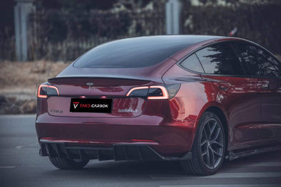 TAKD CARBON Dry Carbon Rear Spoiler for Tesla Model 3