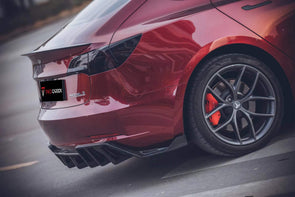 TAKD CARBON Dry Carbon Fiber Rear Diffuser for Tesla Model 3