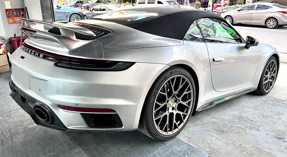 Sport Design Style Dry Carbon Fiber Rear Wing Spoiler for the Porsche 911 992 Carrera & Cabriolet
