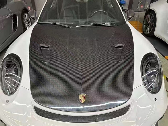 CarGym Porsche 997 911 GT2 RS / GT3 RS Style Carbon Fiber Front Hood Bonnet