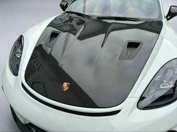Porsche 718 Boxster / Cayman GT2 RS / GT3 RS Style Carbon Fiber Front Hood Bonnet