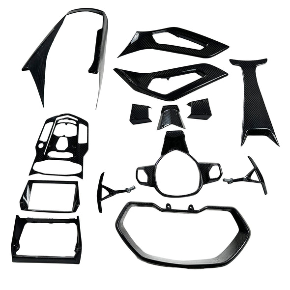 2011-2016 Lamborghini Aventador LP700 Coupe / Roadster Dry Carbon Fiber Interior Kit Set