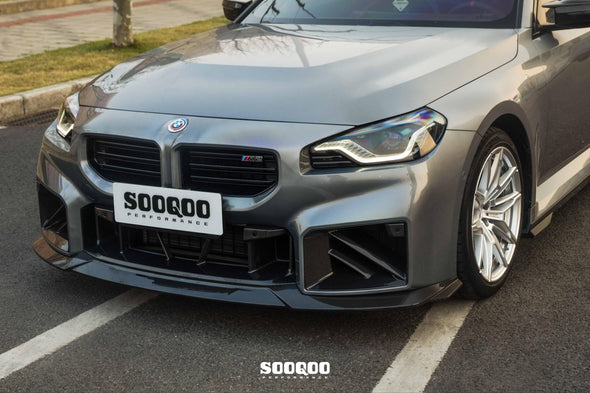 SooQoo BMW M2 G87 Dry Carbon Fiber SQ-C Front Lip Spoiler