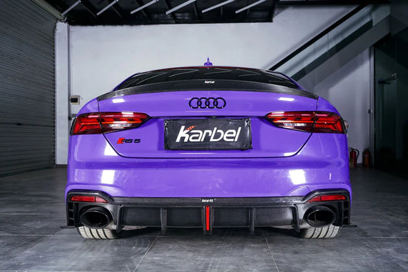 Karbel Carbon Dry Carbon Fiber Rear Diffuser w/ LED for Audi RS5 B9.5 2020+