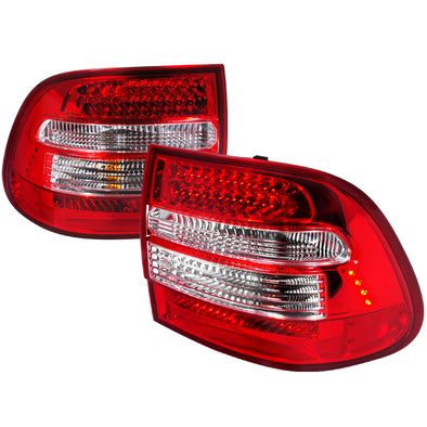 Porsche Cayenne 2002-2007 Red & Clear LED Facelift Taillight