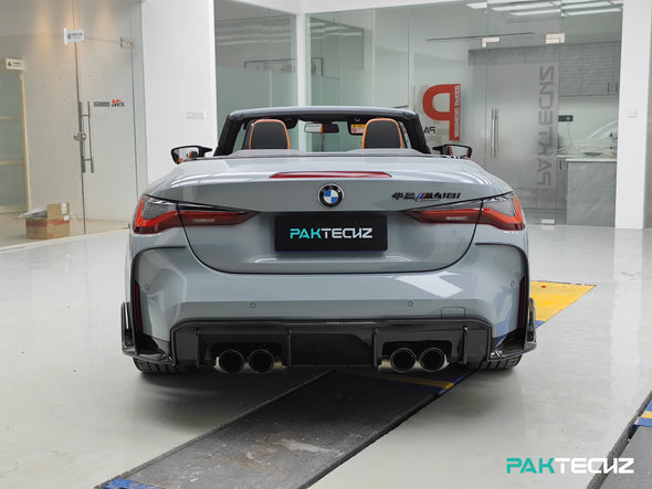 PAKTECHZ Carbon Fiber Side Rear Bumper Side Splitters for BMW M3 G80 / M4 G82