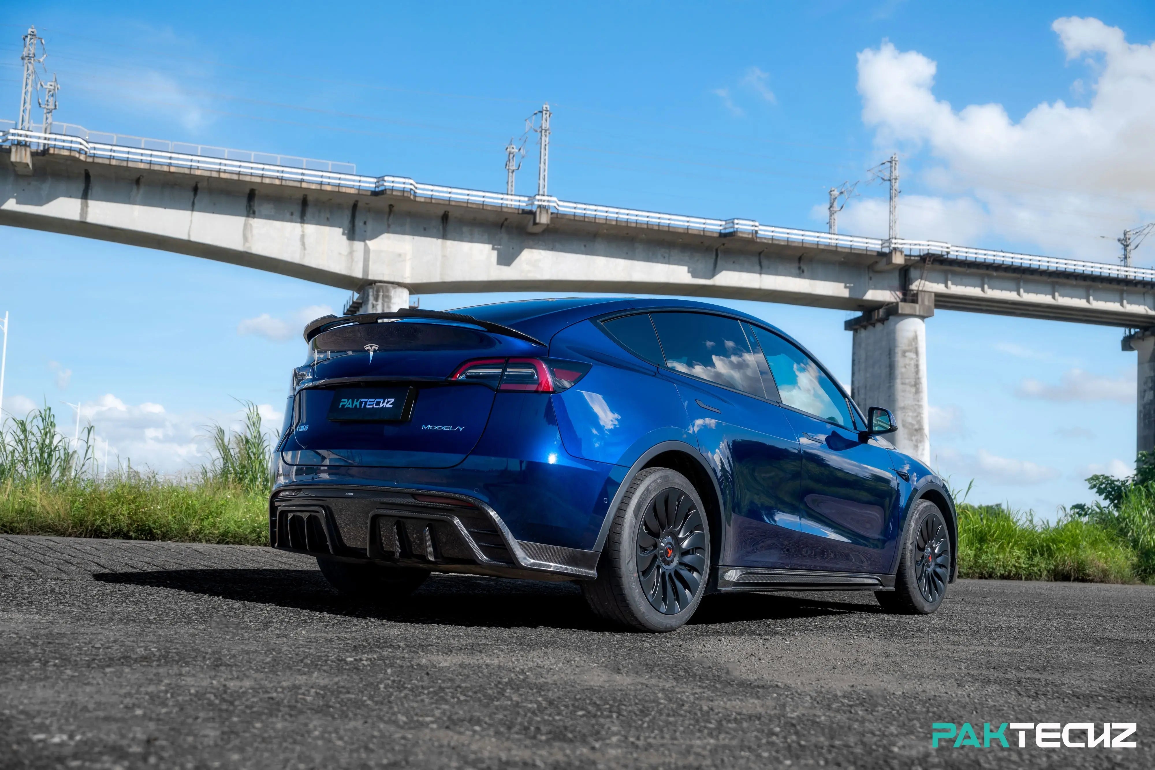 Tesla Modely Rear PAKTECHZ Carbon Fiber Rear Trunk Spoiler for Tesla Model Y – CarGym