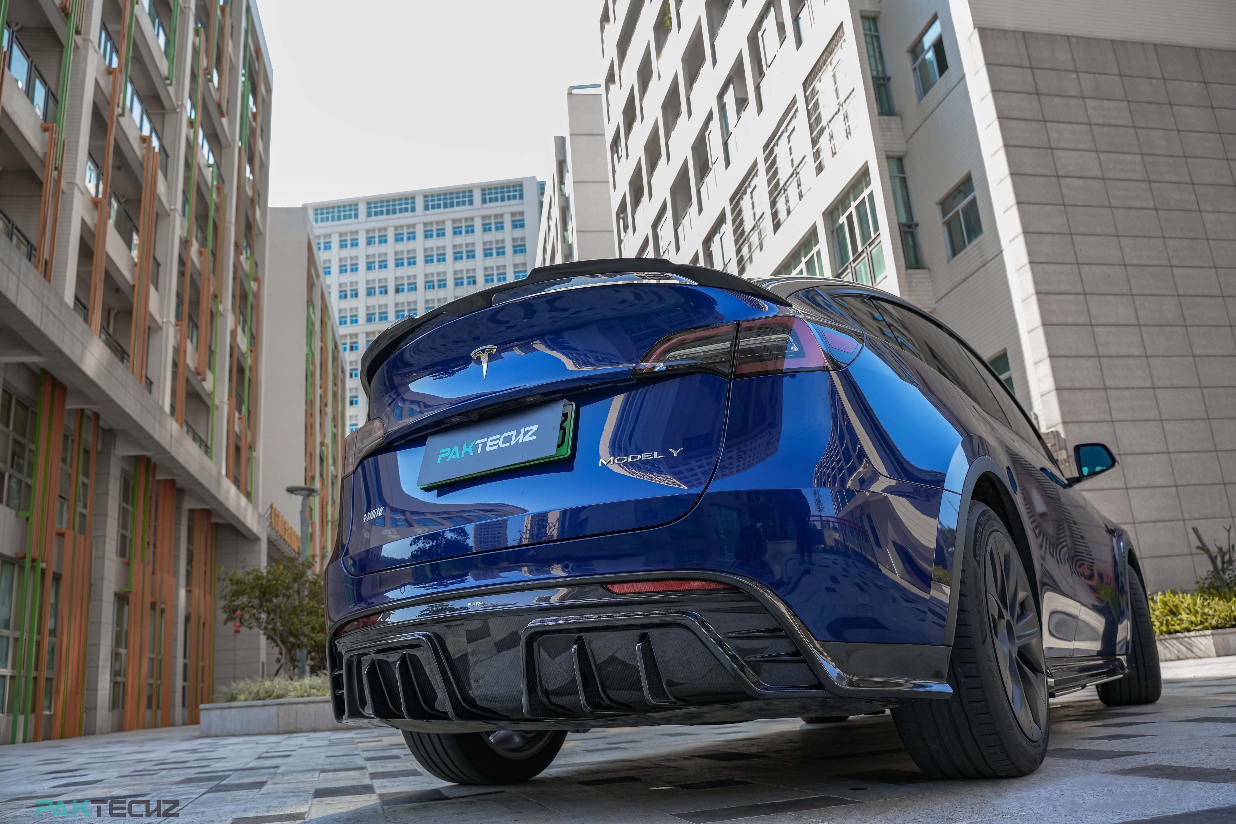 PAKTECHZ Carbon Fiber Rear Diffuser for Tesla Model Y – CarGym