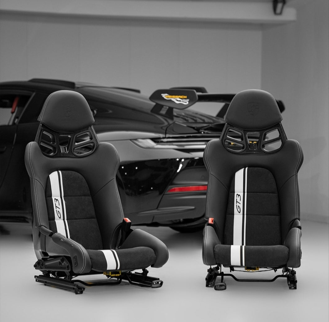 Porsche Dry Carbon Fiber Bucket Racing Seat w/ Alcantara Leather