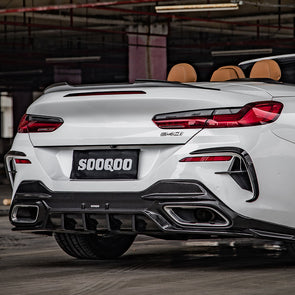 SooQoo BMW 8-Series G16 Carbon Fiber Rear Diffuser