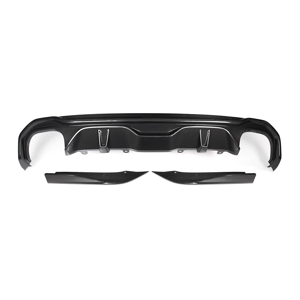 Double Rear Diffuser SOOQOO BMW 4-Series G26 Carbon Fiber Dual Tips Rear Diffuser – CarGym