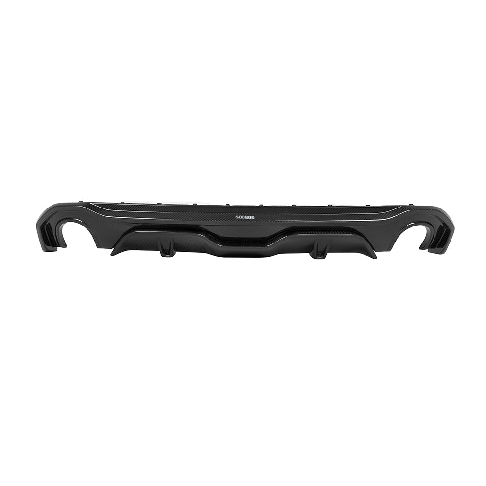 Double Rear Diffuser SooQoo BMW 4-Series G26 Dry Carbon Fiber Dual Tips Rear Diffuser – CarGym