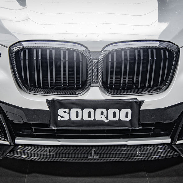 SOOQOO BMW X3 G01 / X4 G02 LCI Carbon Fiber Front Lip Spoiler