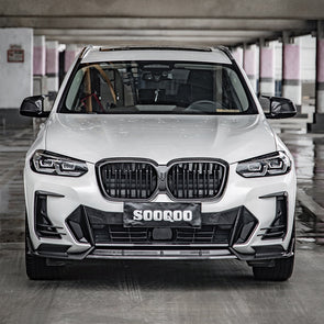 SOOQOO BMW iX3 Carbon Fiber Front Lip Spoiler