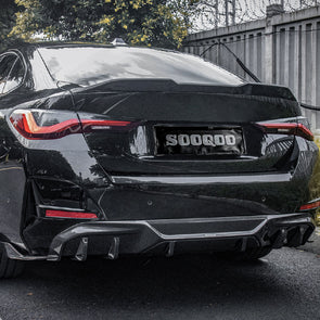 SOOQOO BMW i4 G26 Carbon Fiber Rear Diffuser