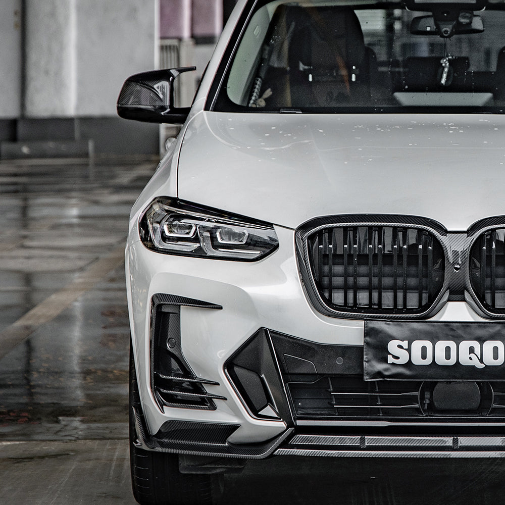 Auto Voorbumper Spoiler Lip Voor BMW X3 G01 X4 G02 Voor 2022-2023 Lagere Splitter Guard Plaat Voorbumperlip Carrosseriekit(Koolstoflook Auto Voorbumper Spoiler Lip Voor BMW X3 G01 X4 G02 Voor 2022-2023 Lagere Splitter Guard Plaat Voorbumperlip Carrosseriekit(Koolstoflook