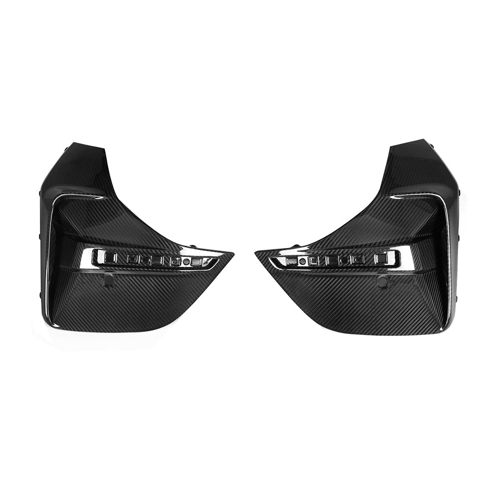 SOOQOO BMW 4 Series I4 G26 Carbon Fiber Rear Bumper Trim CarGym sooqoo-bmw-4-series-i4-g26-carbon-fiber-rear-bumper-trim-cargym